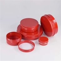 20ml rød tilpasset trykt aluminiumsboks med låg
